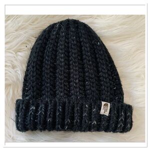 The North Face Rhodina Chunky Knit Beanie Black White One Size